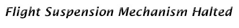Flight Suspension Mechanism Halted