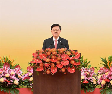 The Chief Executive, Mr John Lee, spoke at the Inaugural Ceremony of the Sixth-term Government of the HKSAR