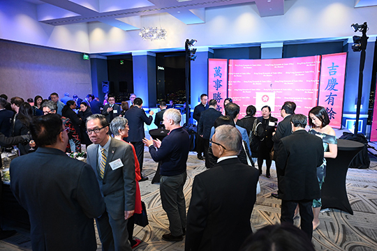 The spring reception in Los Angeles is well received by a full room of guests.