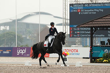 Hong Kong  Equestrian athlete Jacqueline Siu won a gold medal at the Asian Games. (Courtesy of Sports Federation & Olympic Committee of Hong Kong, China)