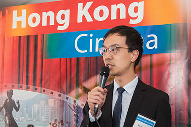 The Acting Director of the Hong Kong Economic and Trade Office in San Francisco, Mr Michael Yau, speaks at the opening night reception of the eighth annual Hong Kong Cinema in San Francisco.