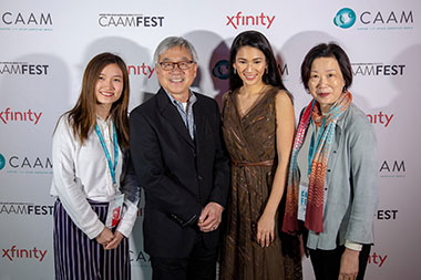 "The Last Stitch" producer Ruby Yang, "Still Human" director Oliver Chan, and "Still Human" actress Crisel Consunji attended "Filmmakers Panel: Women and Hong Kong Cinema" at CAAMFest 37 in San Francisco; sponsored by the Hong Kong Economic and Trade Office in San Francisco, on May 15. Photo shows Oliver Chan (second left), Executive Director of the Center for Asian American Media, Mr Stephen Gong (third left), Crisel Consunji (second right) and Ruby Yang (right).