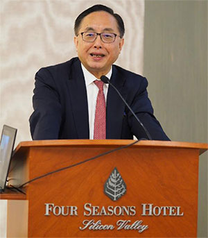 Hong Kong  Secretary for Innovation and Technology, Mr Nicholas W Yang, speaks at a leadership luncheon in San Francisco on the opportunities presented by Hong Kong's participation in developing the Guangdong-Hong Kong-Macao Greater Bay Area into an international innovation and technology hub.